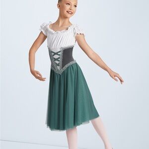 Weissman Belle White and Green Ballet Costumes